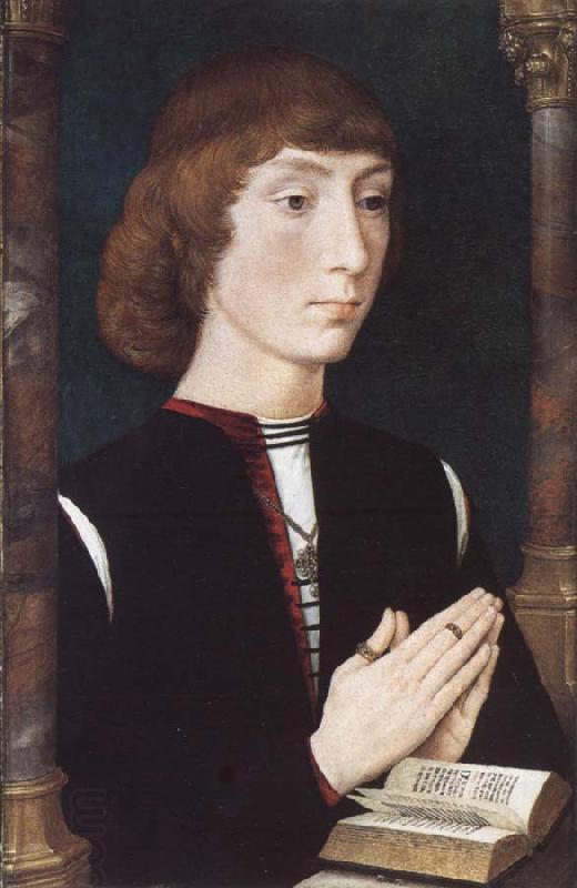 Hans Memling A Young Man at Prayer